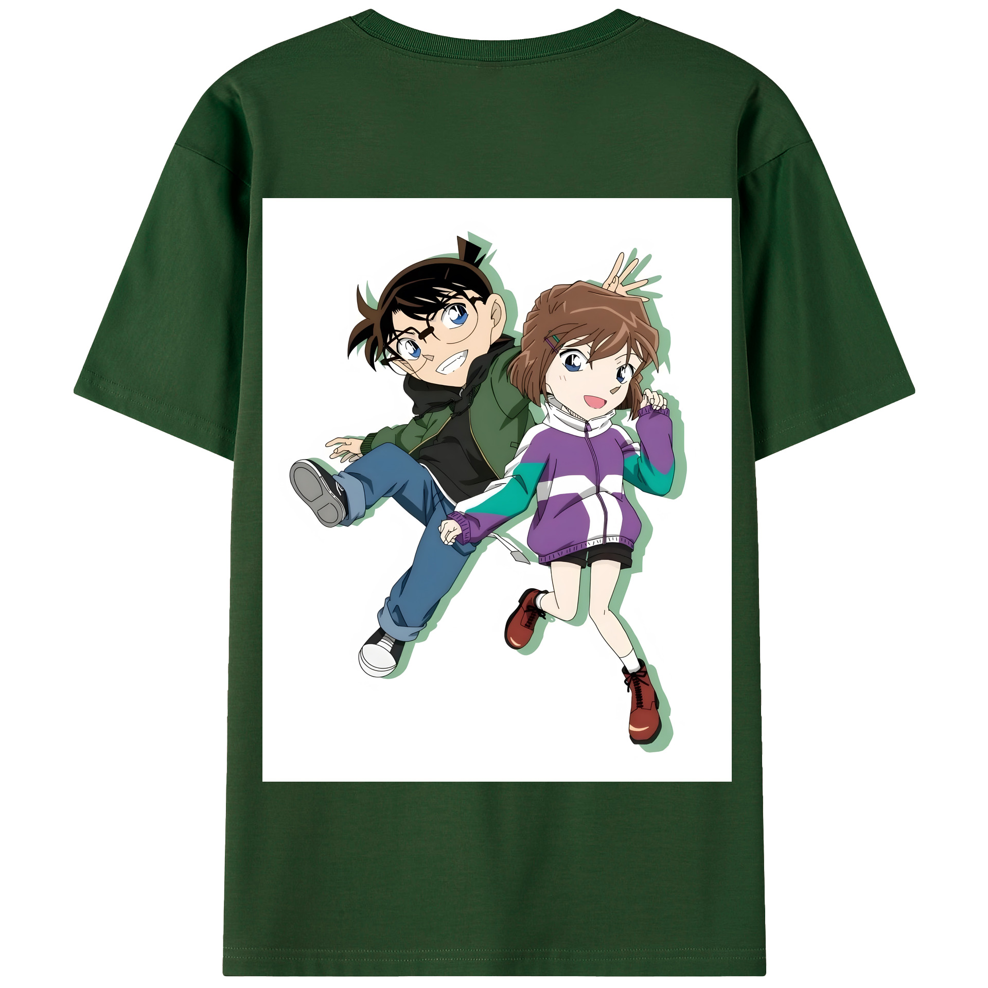 （画像用） 名探偵コナン 灰原 哀 はいばら あい Detective Conan Anita Hailey、Vi Graythorn Haibara Ai 綿100％半袖Tシャツ（背面プリント）